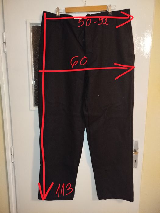 Зимен вълненен панталон от шаячен плат