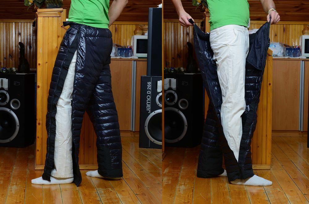 Пухен панталон с гъши пух 90% зимен термо НОВО