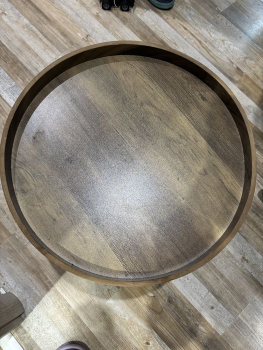 Декоративна малка дървена масичка, перуджа помощна маса