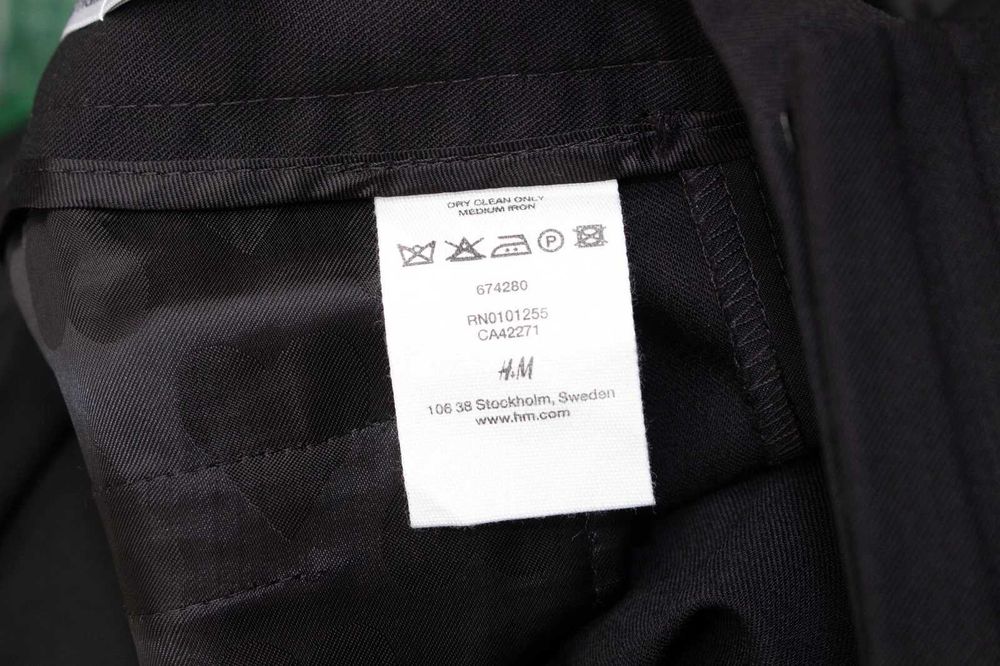 Viktor & Rolf By H&M дамски панталон от вълна черен сатенена лента 38