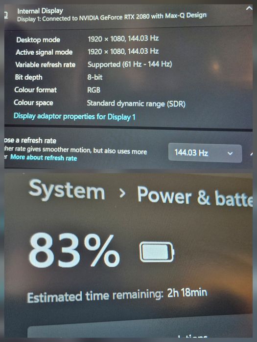Laptop gaming Predator i7 8750H RTX 2080 nVMe 512GB 16GB RAM 15.6" 144Hz