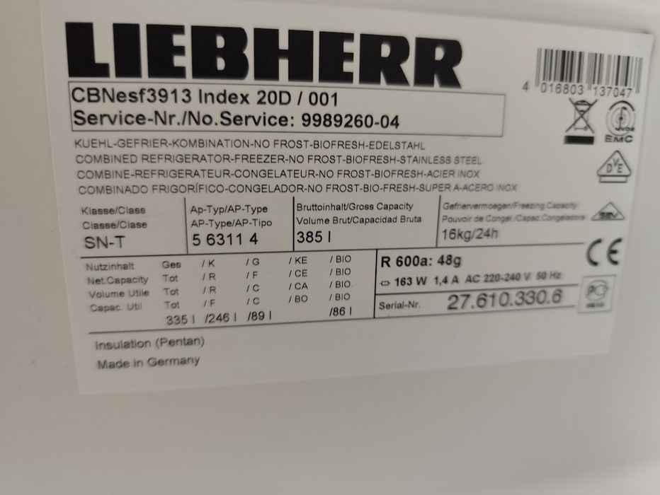 Хладилник Liebherr CBNesf 3913