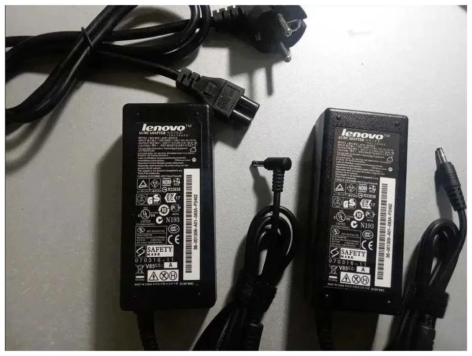 на Lenovo с тонким разъёмом зарядка блок питания