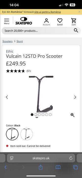 Trotineta freestyle Ethic Vulcain