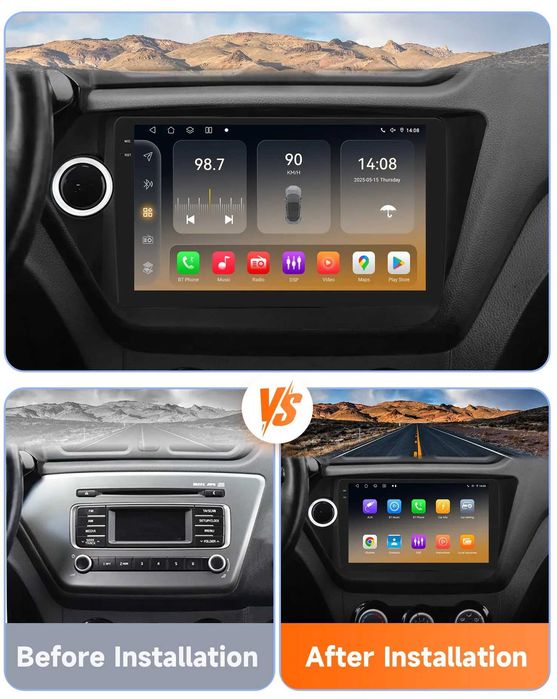 Мултимедия 9″ Android 14 за KIA K2 RIO 3 CARPLAY навигация RDS DSP GPS