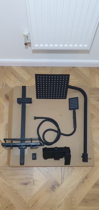 Coloana dus cu 3 functii curgere apa, negru mat