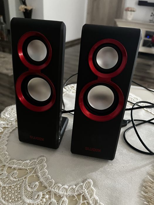 Set de doua difuzoare Purephonic USB  rosu SWEEX