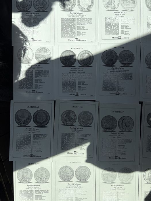 Colecție "Rarități din Aur" - 48 Monede Replică + Certificate + Casete