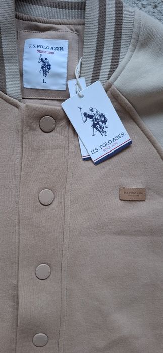 U.S. Polo Assnc мъжко яке бомбър  бежово  размер L