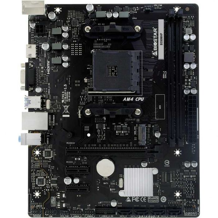 Kit AM4 R5 2600 tray + Biostar B550 MPH noua sigilata