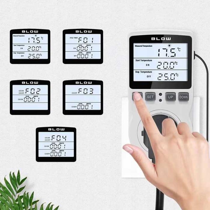 Дигитален Терморегулатор с Таймер за Контакт 3680W – Сонда -40 до 120°C