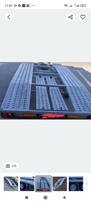 Remorcă platformă trailer auto, accept variante