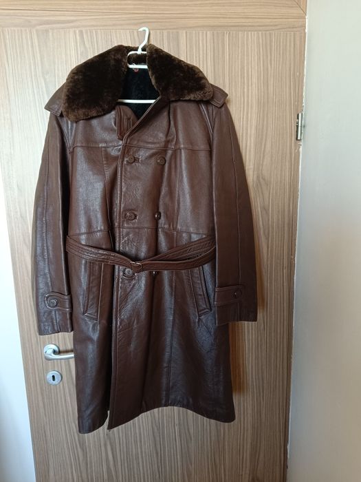 Кожено палто, реглан, естествена кожа, Ново