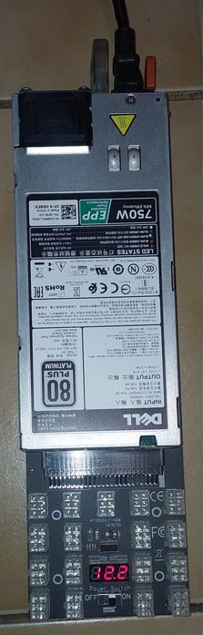 Kit Breakout Board + Sursa Server Dell 750W Platinum EPP 61.47A