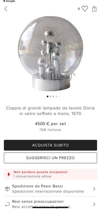 Lampa veioza Space Age
