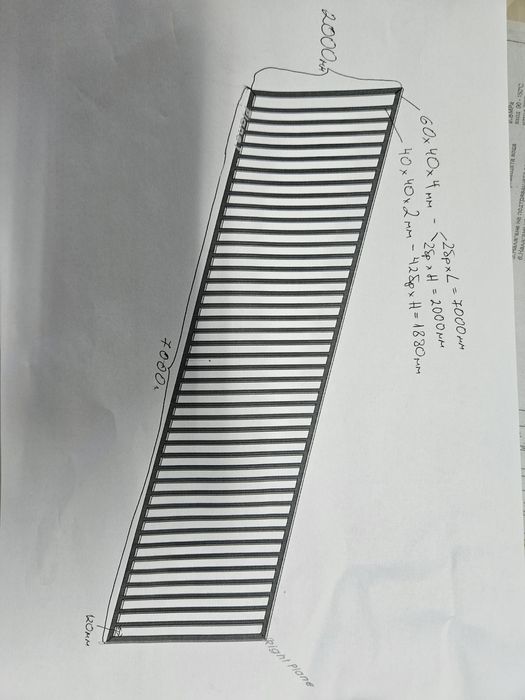 Портална врата метална 2х7м