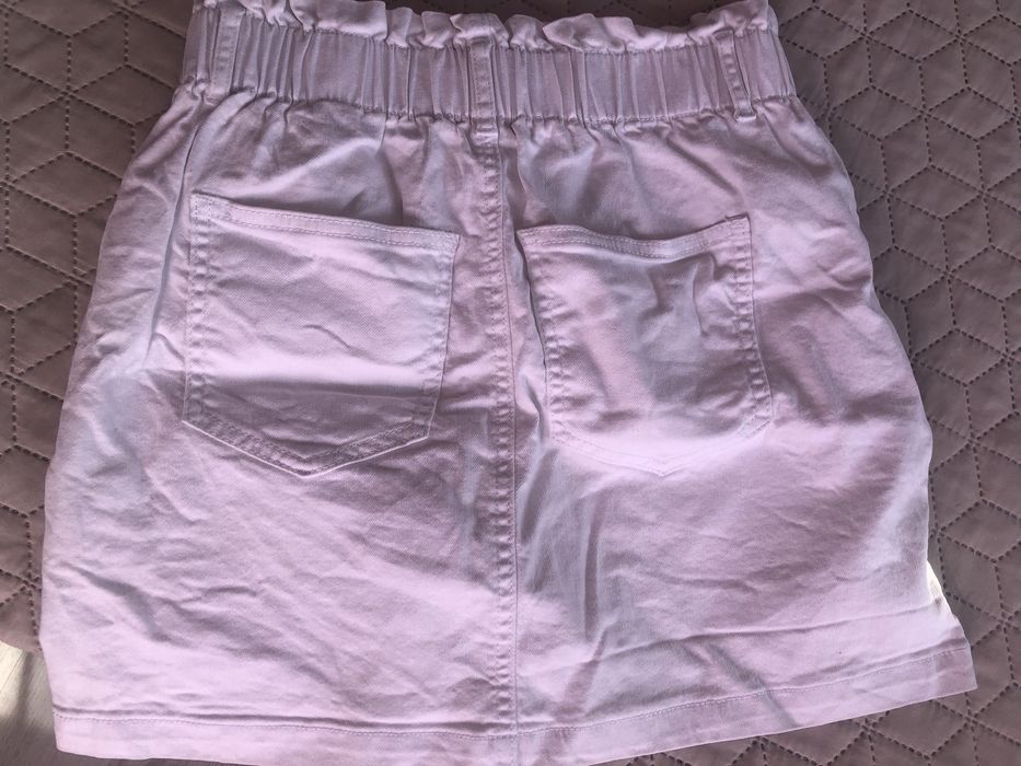 Бяла дамска дънкова пола