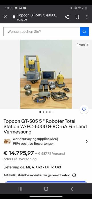 Геодезия Topcon GT-505 5
