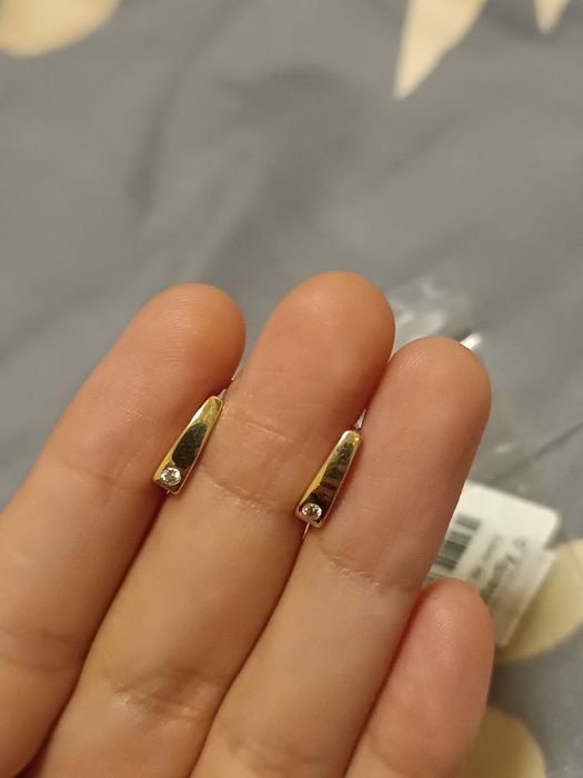 Серьги золотые детские зирак сотилади кизчалар учун 585 пр