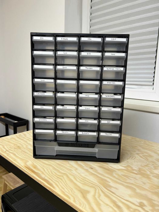 Organizator Magazie piese mici Parkside 33 de sertare