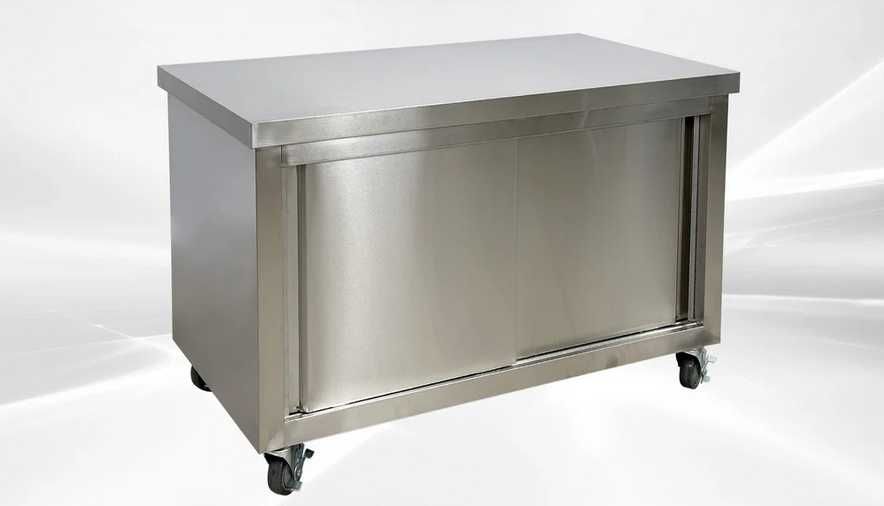 LICHIDARE STOC  Dulap Masa Inox Cu Usi Glisante Dulap Profesional 100 / 120 / 150 / 180 / 200 pe latime 70cm , TRANSPORT Gratis