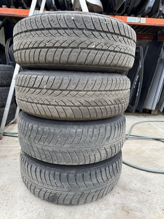 Set 4 jante aliaj OE Audi A4 B6 B7 195/65r15 5x112 cu anvelope M&S