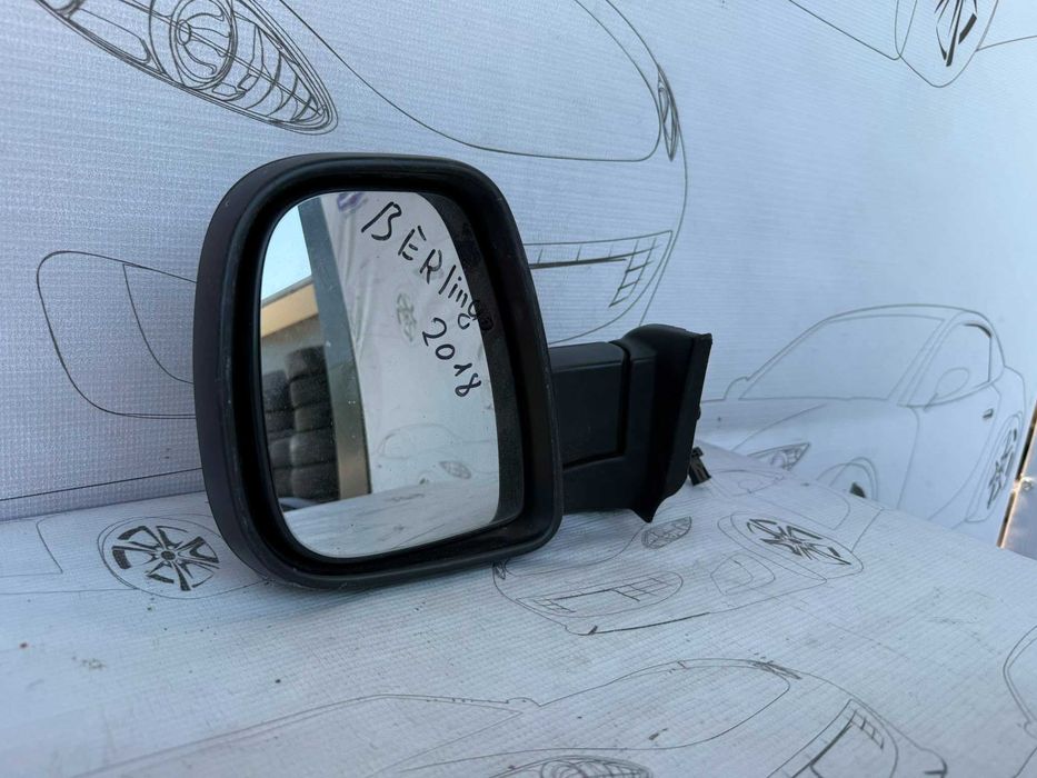 Oglindă Retrovizoare Stânga 3x4 Pini Citroën Berlingo Comercial 1608177880 / [2008-2018] / (5B3)