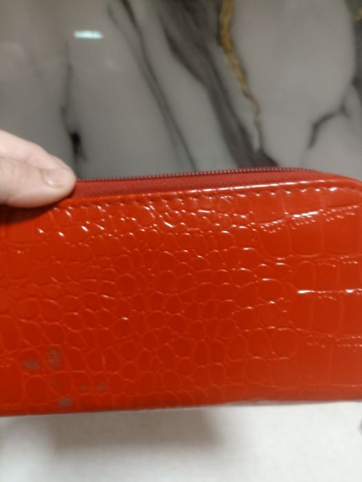 Сумка и кошелёк красный