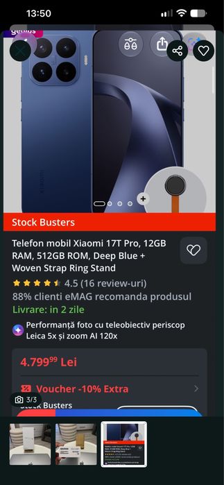 Xiami 17 T Pro 512 gb sigilat !