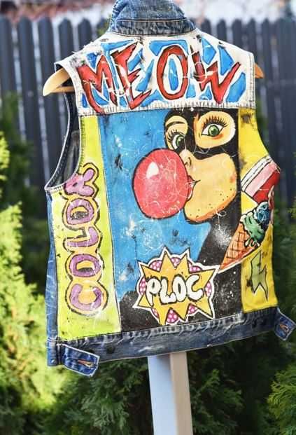 Vesta denim pictata manual