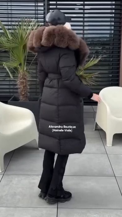 Geaca cu blana naturala de vulpe