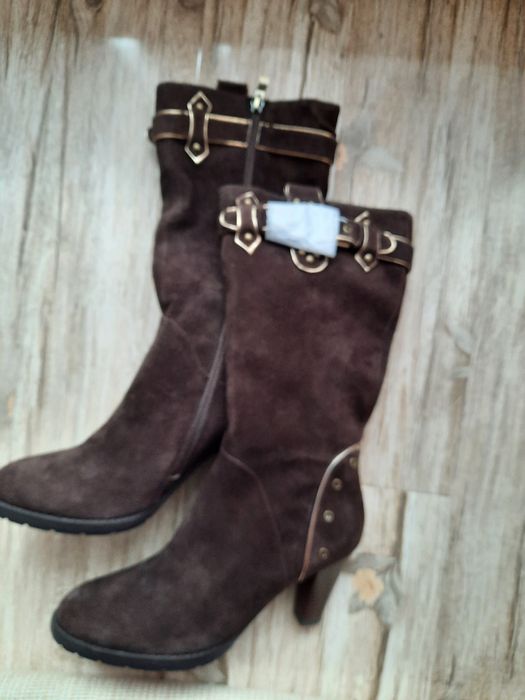 Cizme din piele întoarsă Tabu