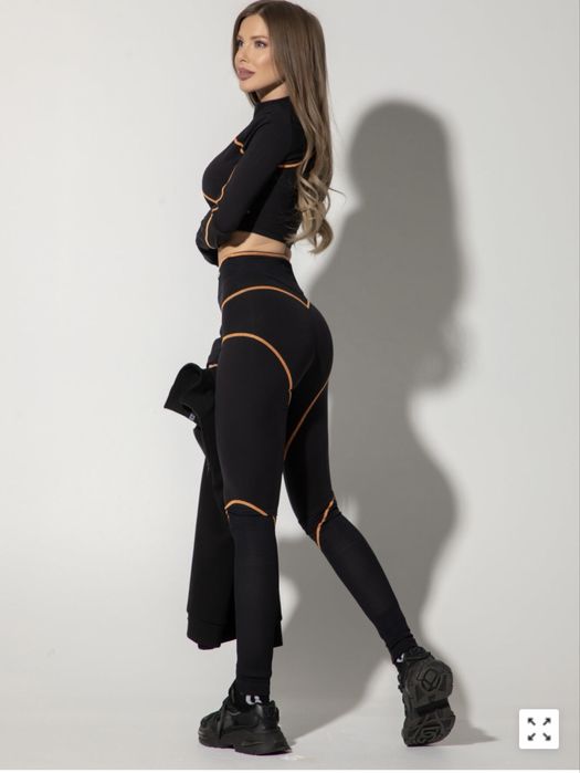 Alessa Prime Active Дълъг Клин - Black/Orange