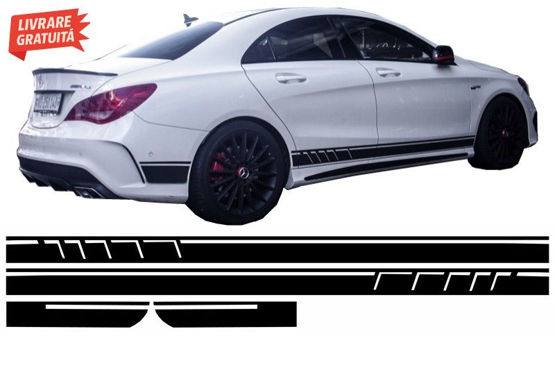 Stickere Laterale Negru Mat MERCEDES CLA W117 C117 X117 (2013-2016) A-
