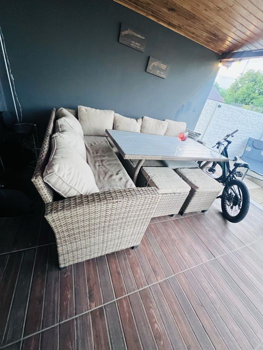 Set Canapea/coltar terasa 5 plus 2 locuri si masa