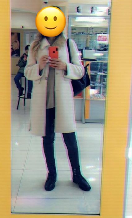 Шуба белая овчина