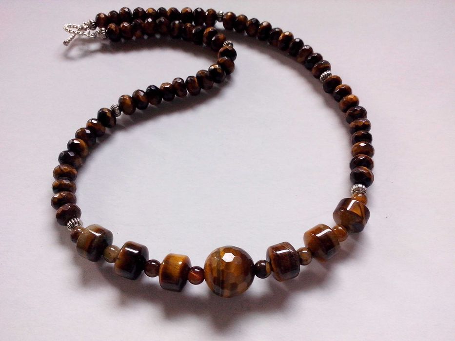 colier pietre naturale ochi de tigru,clasic,elegant