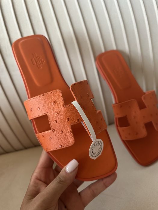 Papuci hermes piele naturala