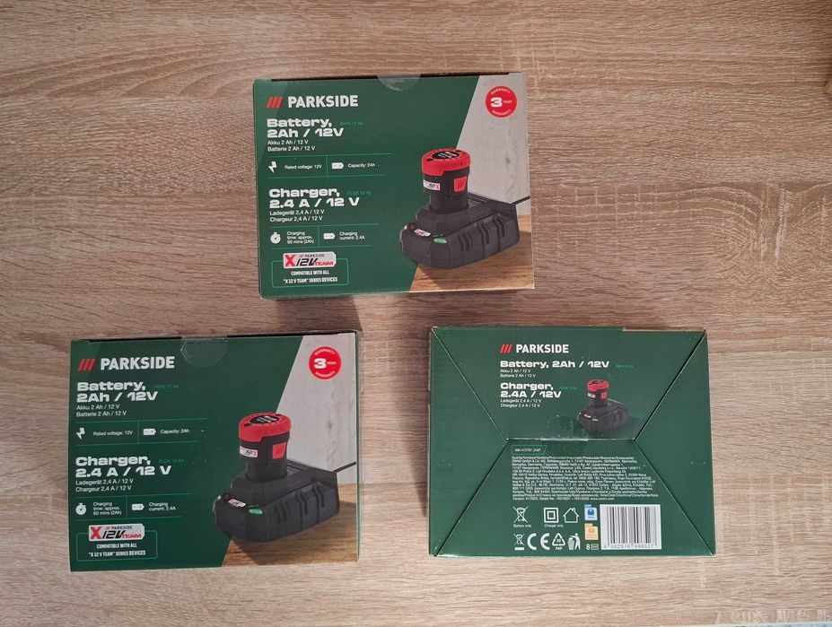 Parkside 12V батерия 2Ah със зарядно 2.4A