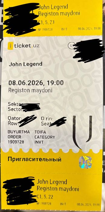 Билет на концерт John Legend