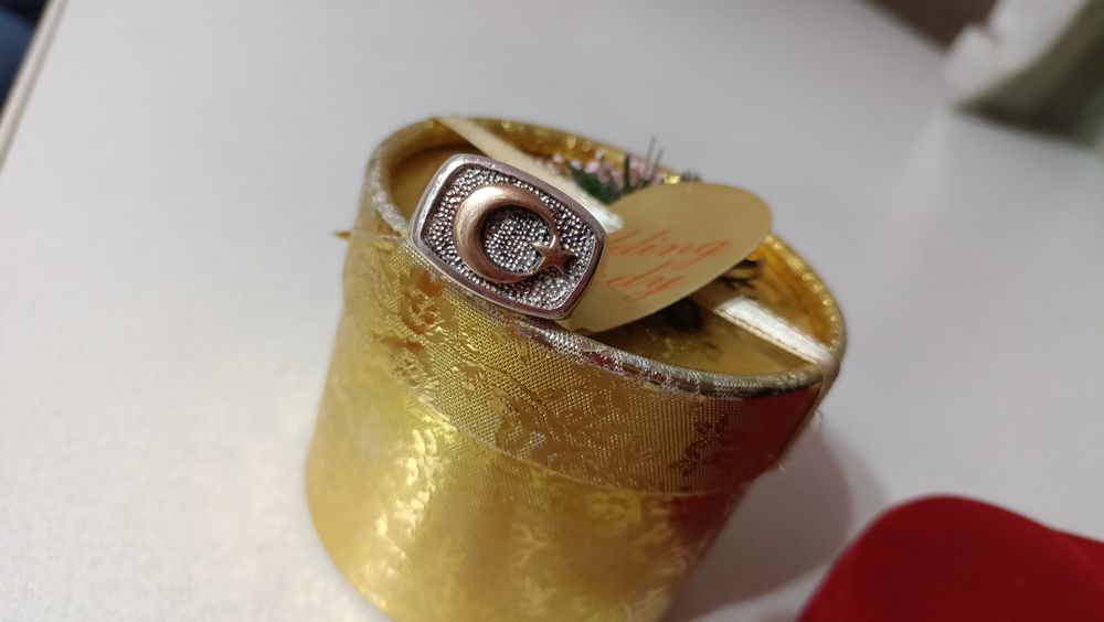 Кольцо серебро, золотые вставки