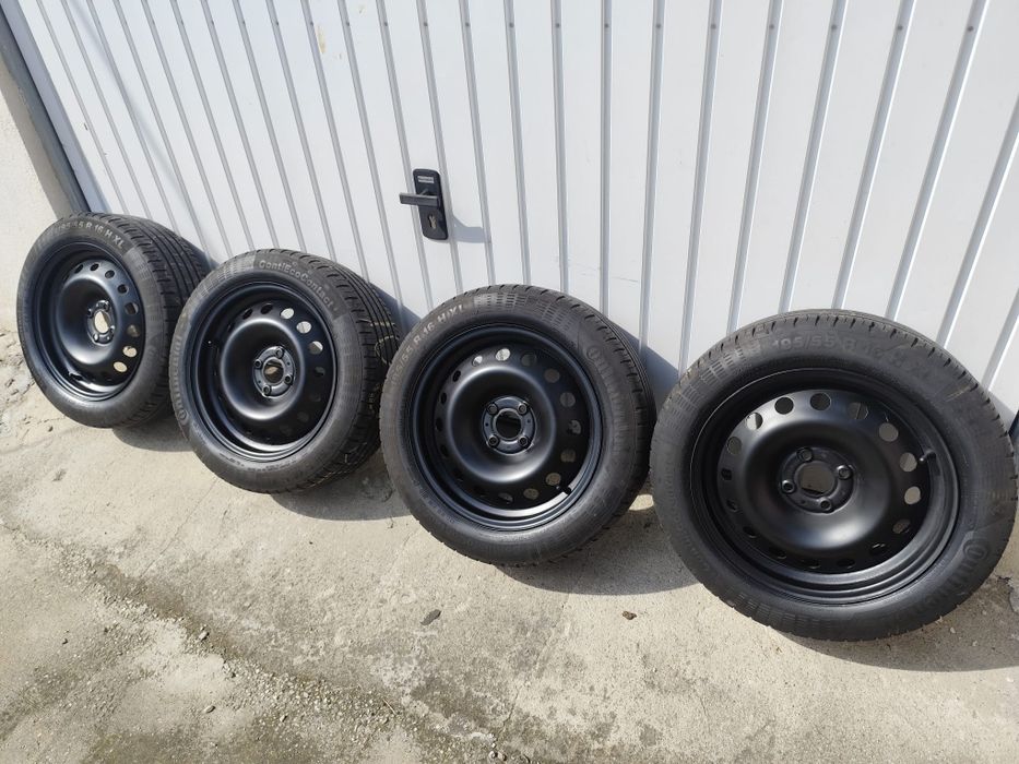 Jante roti 4×100 R16 Logan Sandero Dokker MCV jogger lodgy +anvelope 195 55  R16 vara continental