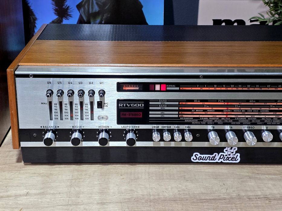 Sistem audio vintage GRUNDIG, receiver RTV-600,boxe box 525,retro hifi