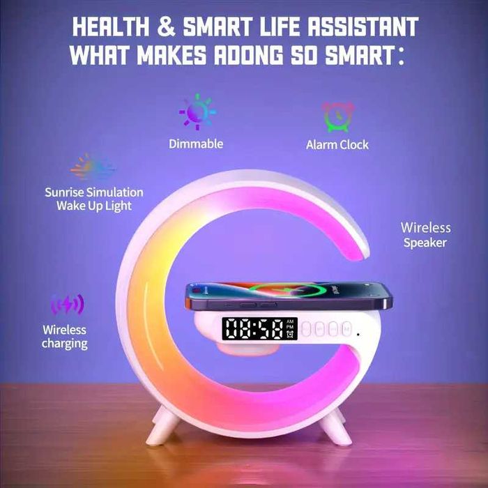 Безжични BT високоговорител с безжично бързо зареждане/ RGB светлина