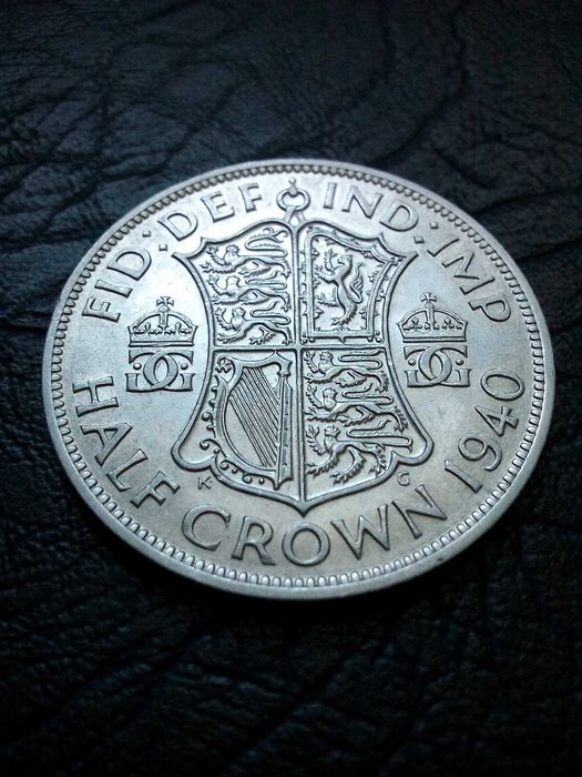 1/2 кoрона 1940 година Англия сребро