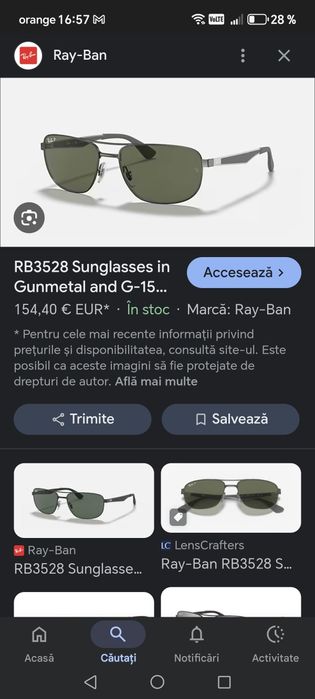 Ochelari de soare Ray Ban Matte