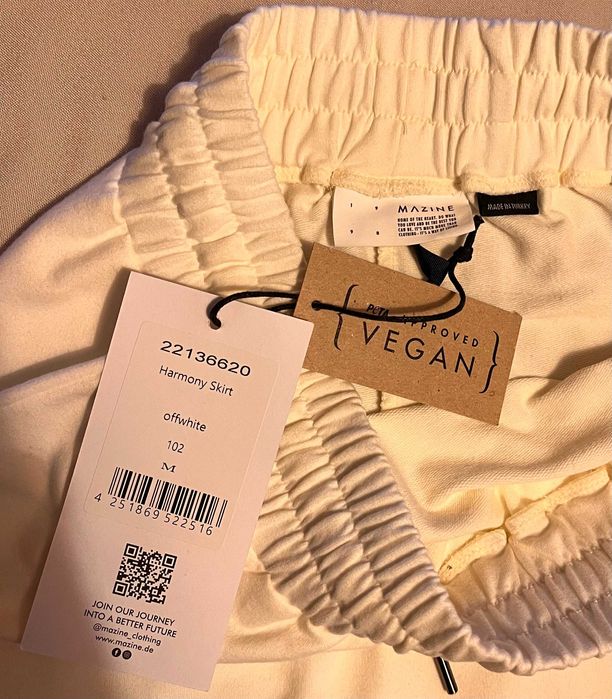 Fusta Mazine Harmony din bumbac crem