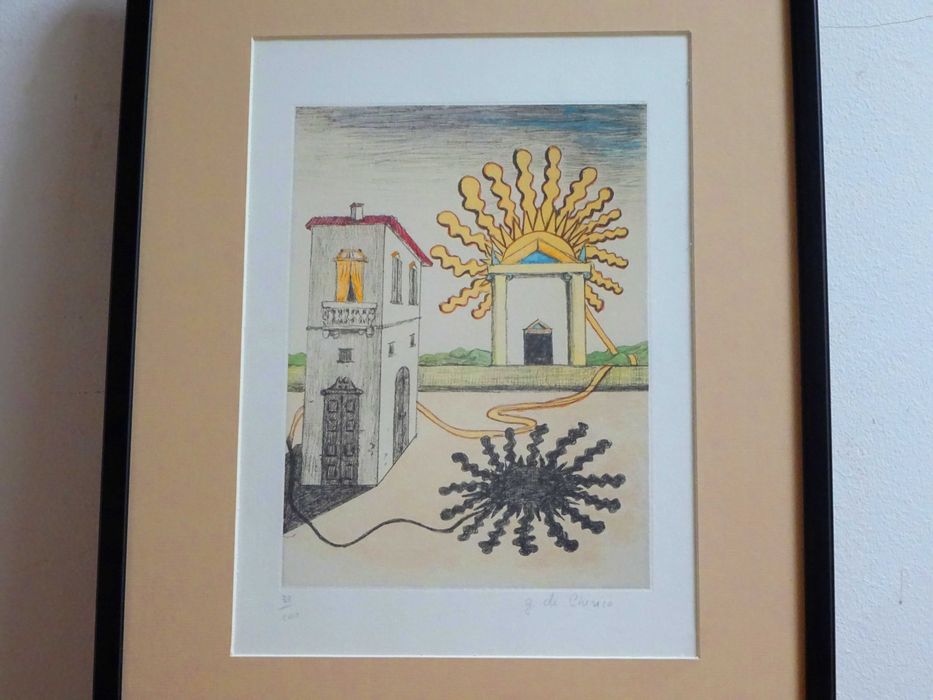Tablou Giorgio De Chirico,’Temple of the Sun’| Piesa Foarte RARA