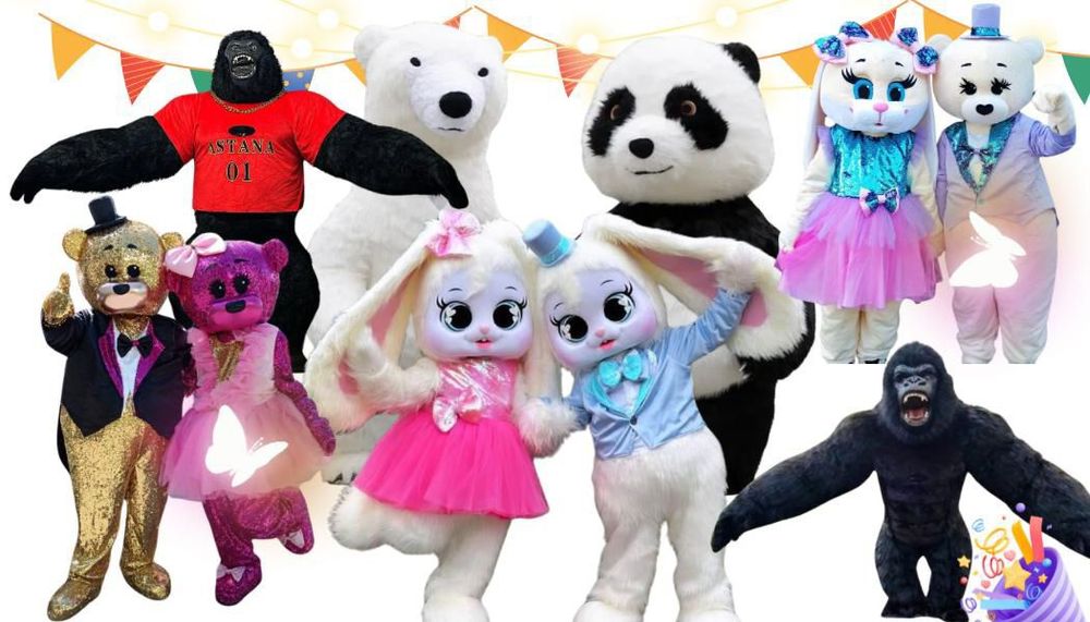 Аниматор Белый Зайка Мишка