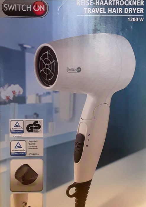 Uscător pentru par pliabil de voiaj 1200 W SWITCHON - NOU - 50 Lei